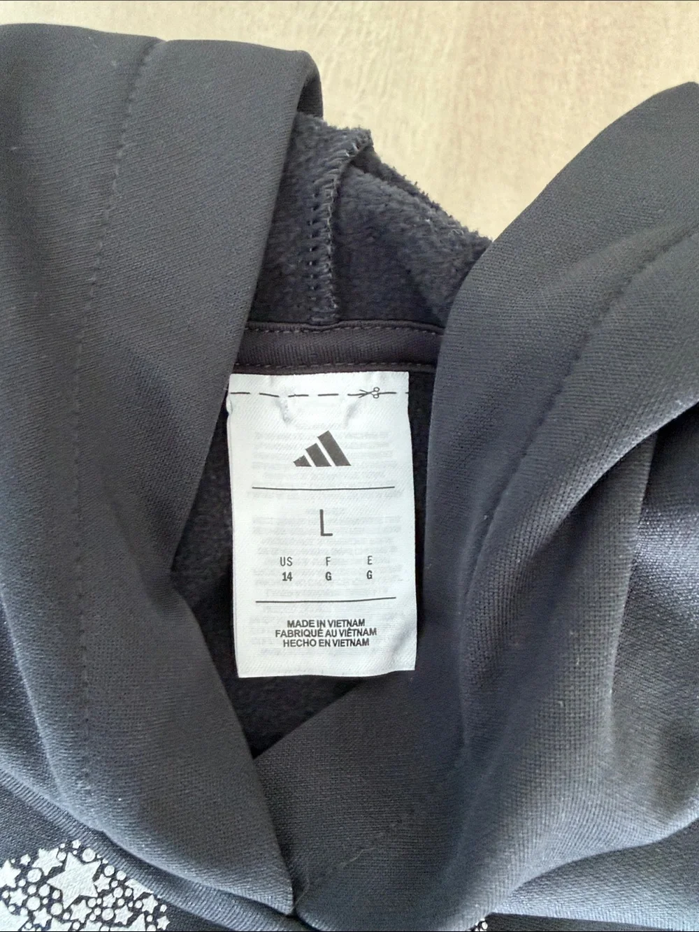 adidas Black Kids Hoodie with Sparkle Logo